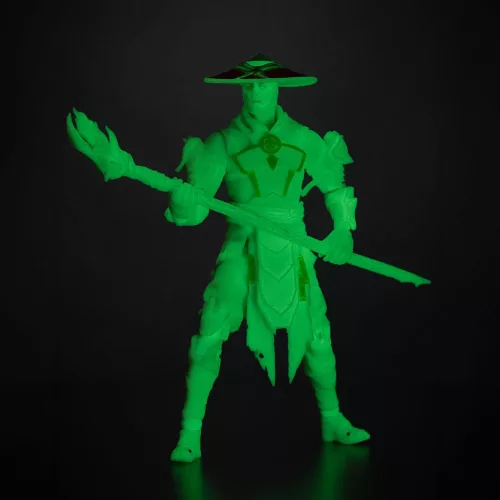 Mortal Kombat Figura Glow in the Dark Edition Raiden (Gold Label) 18 cm