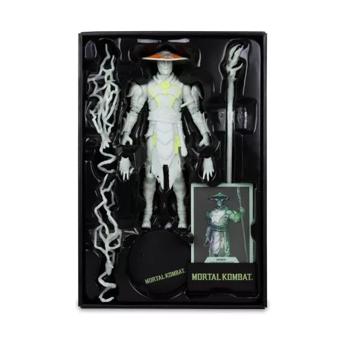 Mortal Kombat Figura Glow in the Dark Edition Raiden (Gold Label) 18 cm
