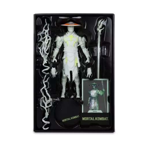 Mortal Kombat Figura Glow in the Dark Edition Raiden (Gold Label) 18 cm