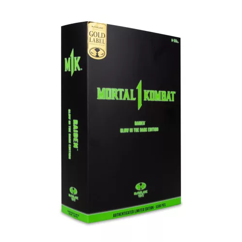 Mortal Kombat Figura Glow in the Dark Edition Raiden (Gold Label) 18 cm