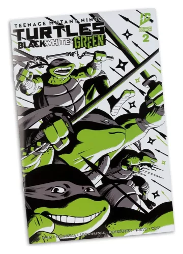 Teenage Mutant Ninja Turtles Page Punchers Action Figure Michelangelo (Black White & Green) (Red Platinum Edition) 13 cm