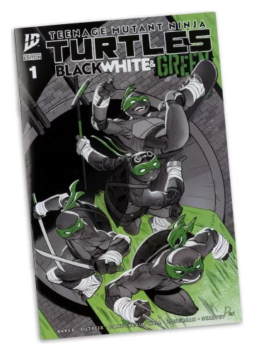 Teenage Mutant Ninja Turtles Page Punchers Action Figure Donatello (Black White & Green ) (Red Platinum Edition) 13 cm