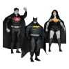 DC Direct Super Powers Action Figures Batman, Superman & Wonder Woman Black & White Accent Edition Gold Label 13 cm