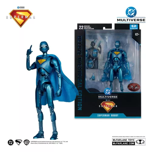 Superman (2025) DC Multiverse Deluxe Action Figure Superman Robot (Red Platinum Edition) 18 cm