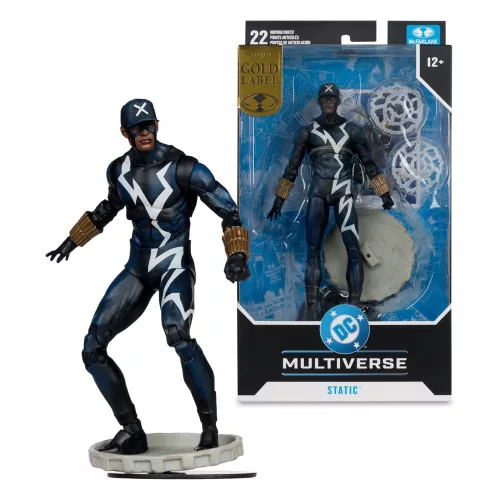 DC Multiverse Action Figure Static Shock (Trial by Fire) (Gold Label) 18 cm