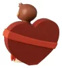 Curious George UDF Mini Figure w/Heart 6 cm