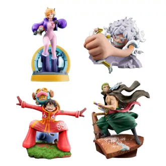   One Piece Petitrama PVC Mini Statue Logbox Re Birth Egghead Set 9 cm