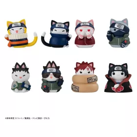   Naruto Mega Cat Project Minifigures 3 cm Nyaruto! Cats of Konoha Village Reboot Blind Box Display (8) (Repeat)