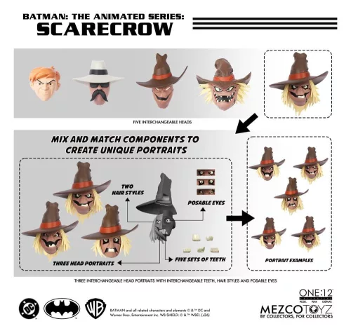 Batman: The Animated Series One:12 Collective Action Figure Scarecrow 17 cm