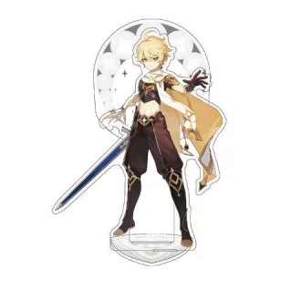   Genshin Impact Traveler Theme Series Character Acrylic Figura Traveler Aether 14 cm