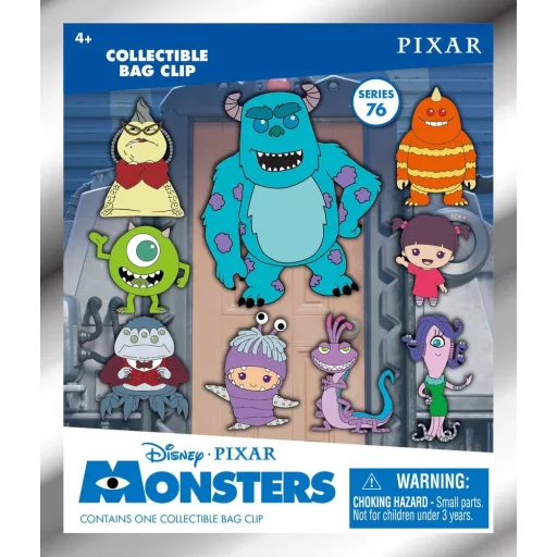 Monsters, Inc. 15th Anniversary 3D PVC Bag Clips Series 76 Display (24)