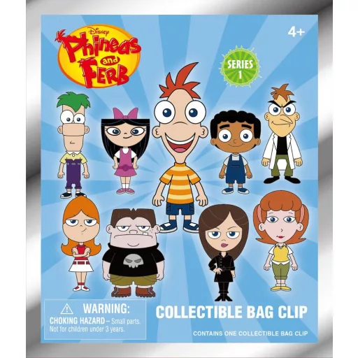 Phineas and Ferb 3D Foam Bag Clips Series 1 Display (24)