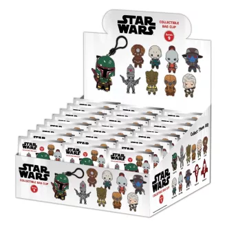   Star Wars Most Wanted Bounty Hunters 3D PVC Bag Clips Series 1 Display (24)
