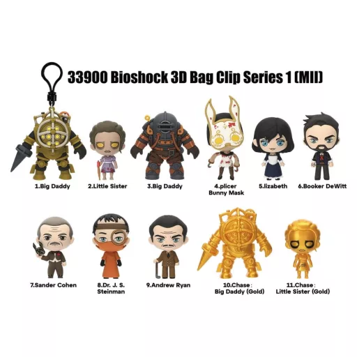 BioShock 3D PVC Bag Clips Series 1 Blind Bag Display (24)