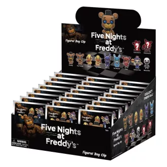   Five Nights at Freddy's 3D PVC Bag Clips Series 1 Display (24)