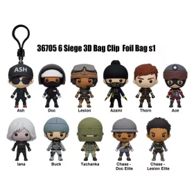Six Siege 3D PVC Bag Clips Series 1 Display (24)