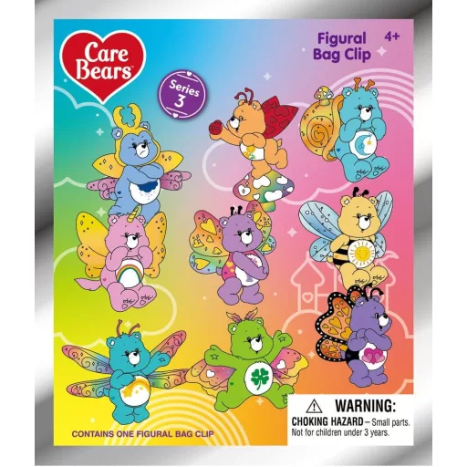 Care Bears 3D PVC Bag Clips Series 3 Blind Bag Display (24)