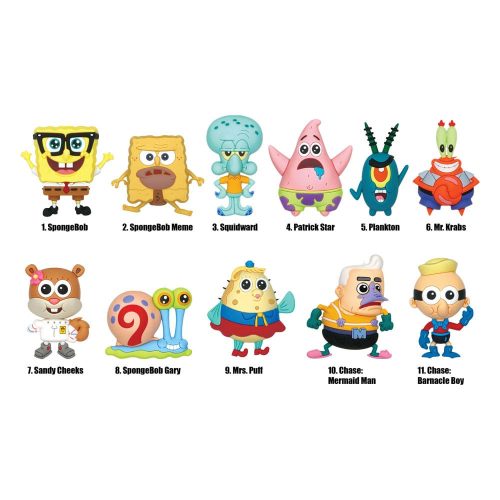 SpongeBob Squarepants 3D PVC Bag Clips Classic Series 3 Display (24)