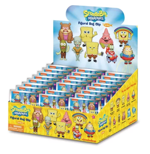 Nickelodeon Classics 3D PVC Bag Clips Series 5 SpongeBob SquarePants Display (24)
