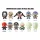 Marvel 3D PVC Bag Clips  Series 1 Zombies Display (24)