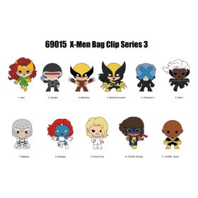 Marvel 3D Foam Bag Clips X-men Classic Series 3 Display (24)