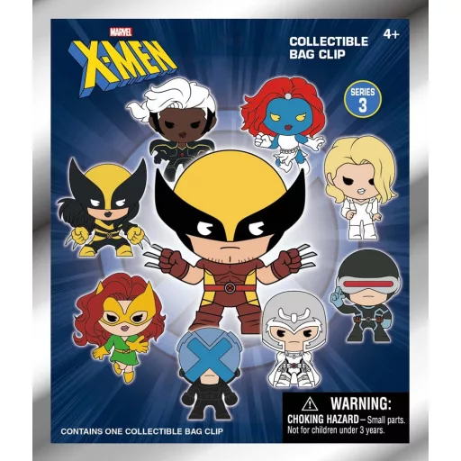 Marvel 3D Foam Bag Clips X-men Classic Series 3 Display (24)