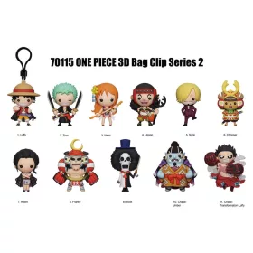 One Piece 3D PVC Bag Clips Series 2 Display (24)