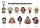 One Piece 3D PVC Bag Clips Series 2 Display (24)