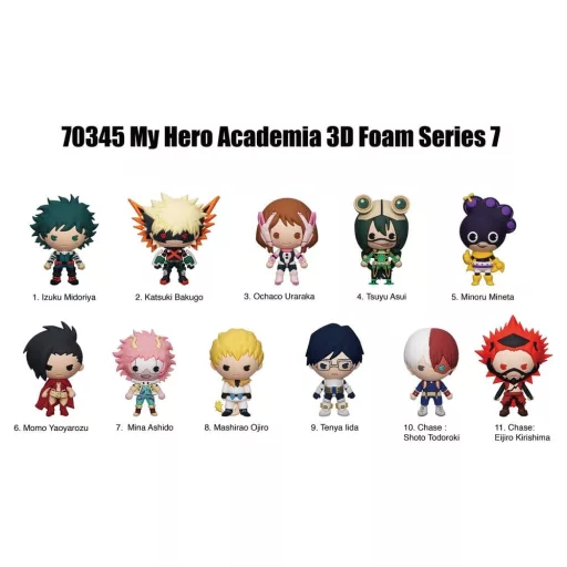 My Hero Academia 3D PVC Bag Clips Series 7 Display (24)
