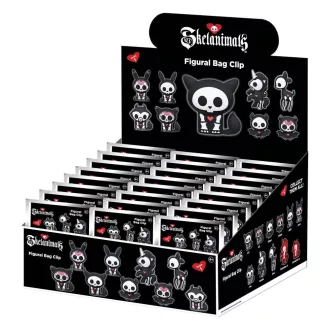 Skelanimals 3D PVC Bag Clips Series 1 Blind Bag Display (24)