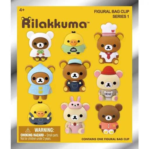 Rilakkuma 3D PVC Bag Clips Series 1 Blind Bag Display (24)