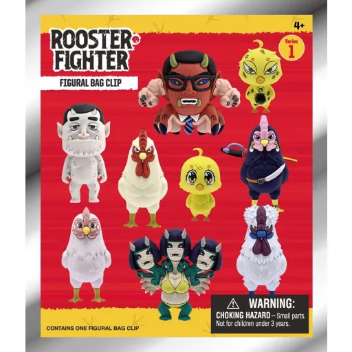 Rooster Fighter 3D PVC Bag Clips Series 1 Blind Bag Display (24)