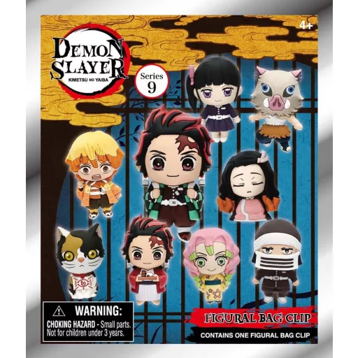 Demon Slayer: Kimetsu no Yaiba 3D PVC Bag Clips Series 9 Blind Bag Display (24)