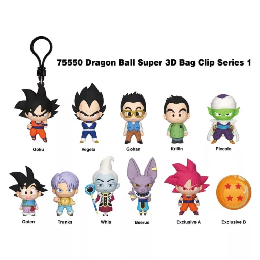 Dragon Ball Super 3D PVC Bag Clips Series 1 Display (24)