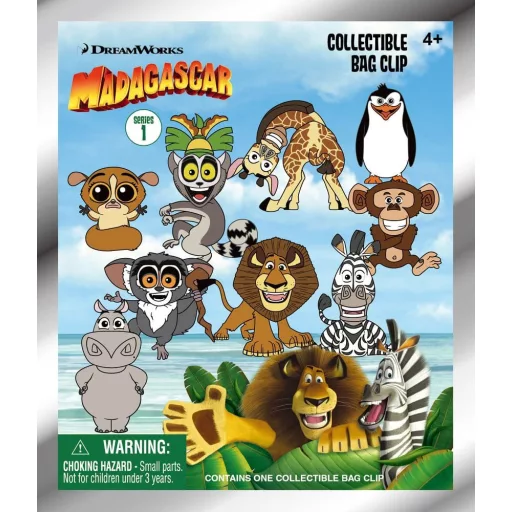 Madagascar 3D Foam Bag Clips Serie 1 Display (24)