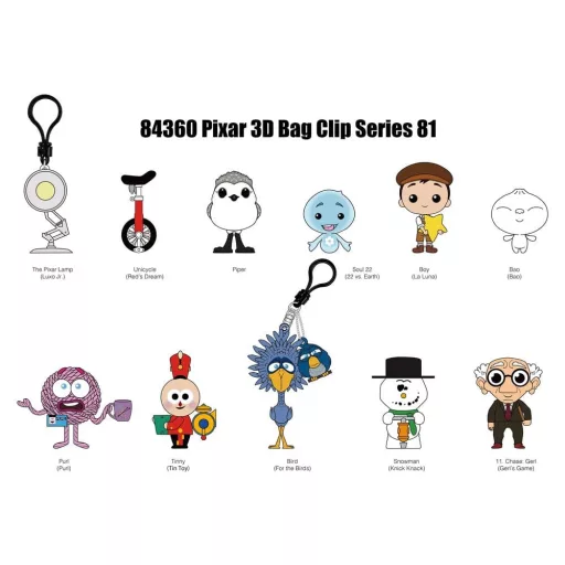 Pixar 3D PVC Bag Clips Series 82 Blind Bag Display (24)