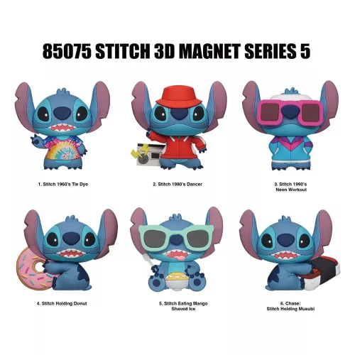 Lilo & Stitch 3D Magnets Stitch Series 5 Blind Pack Display (12)