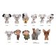 Disney 3D PVC Bag Clips 101 Dalmations Series 33 Display (24)