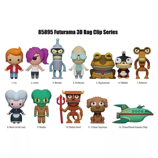 Futurama 3D Foam Bag Clips Series 1 Display (24)