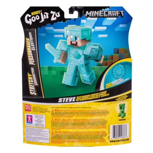 Minecraft Heroes of Goo Jit Zu Meteor Madness Stretch Figura Steve 12 cm