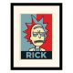 Rick and Morty Collector Print Keretezett Poszter Rick Campaign (white background)