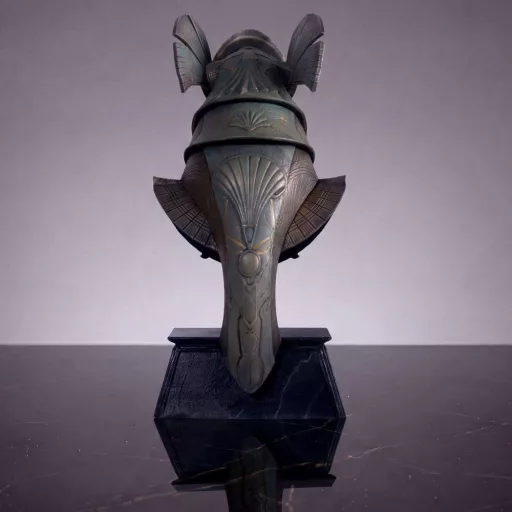 Stargate Desktop Replica Helmet Replica Horus Guard Helmet 15 cm