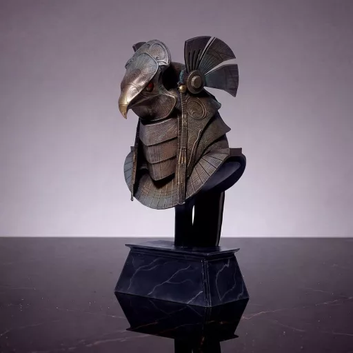 Stargate Desktop Replica Helmet Replica Horus Guard Helmet 15 cm