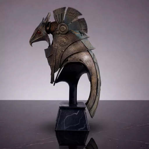 Stargate Desktop Replica Helmet Replica Horus Guard Helmet 15 cm