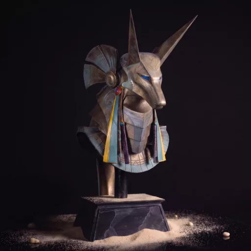 Stargate Desktop Replica Helmet Replica Jackal Guard Helmet Anubis 15 cm