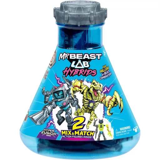 Mr. Beast Lab Hybrids Series 2 Mini Figuren 2er-Pack Lab-Bot vs Gid Skeleton 11 cm