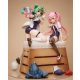 Poyoyon Rock Artwork Collection PVC Statue 1/5.5 Midori & Pink Sukumizu 28 cm