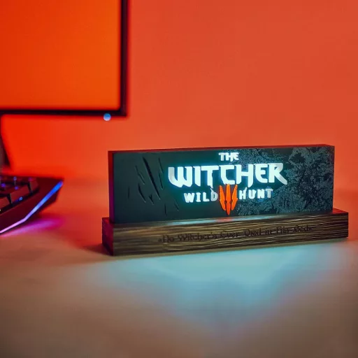 Assassin's Creed LED-Lámpa Wild Hunt Logo 22 cm