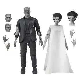   Universal Monsters 2-Pack Action Figure Bride of Frankenstein 90th Anniversary The Monster & His Mate (B&W) 18 cm