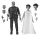 Universal Monsters 2-Pack Action Figure Bride of Frankenstein 90th Anniversary The Monster & His Mate (B&W) 18 cm